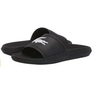 Lacoste Men's Croco Slide Sandal 7-37CMA0018312 - Black/White